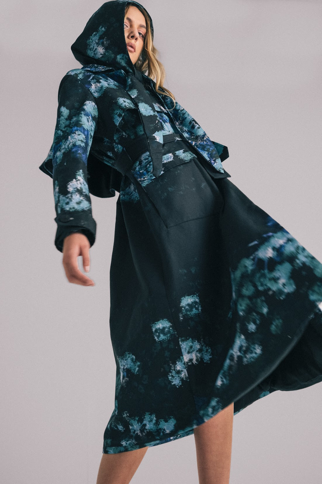 Ingrid Silk Painted Trench