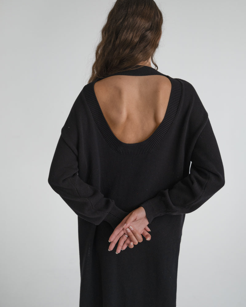 Long Cardigan in Black