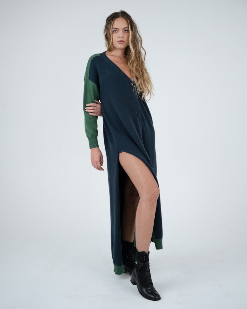 Long Cardigan in Blue