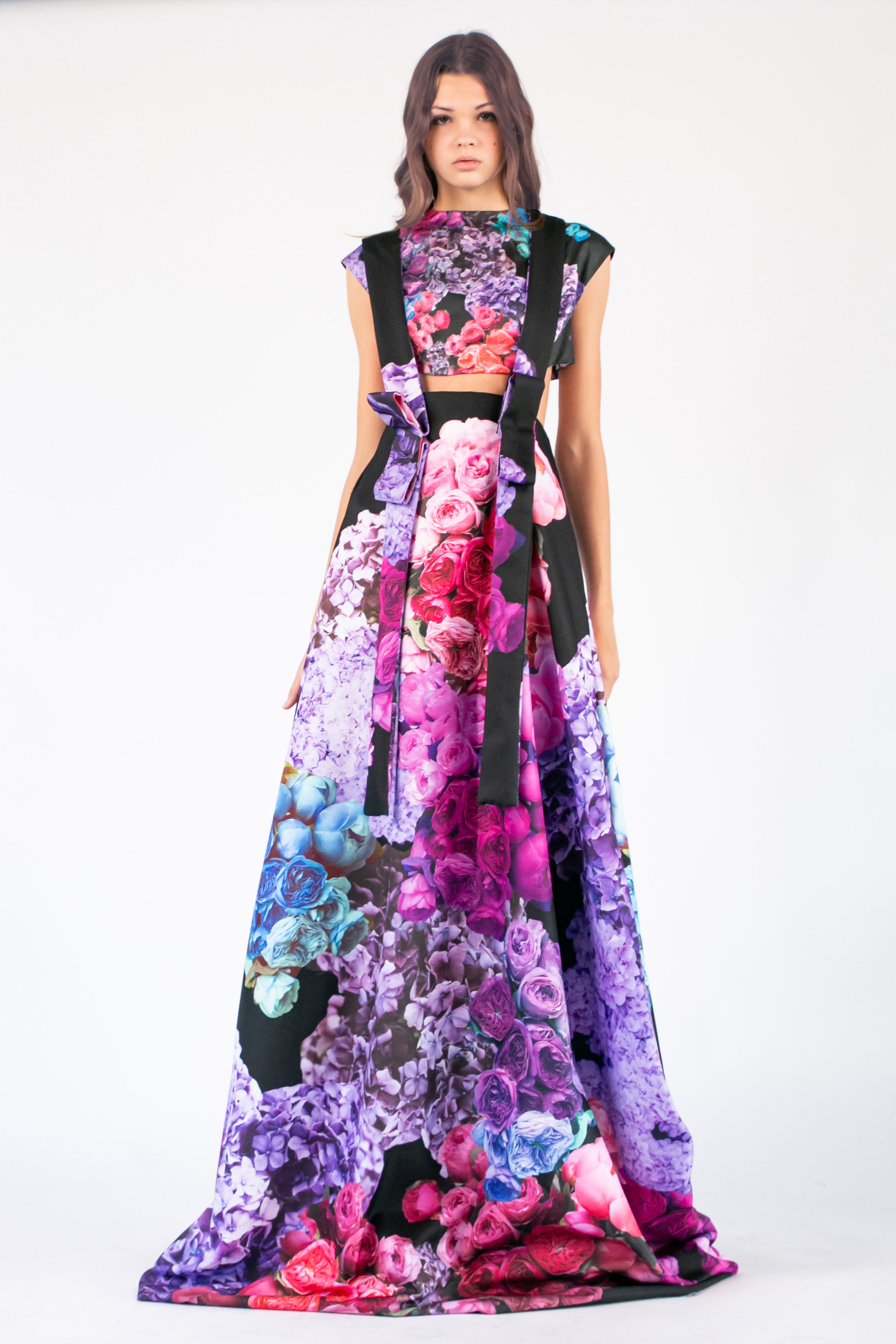 WILLOW FLORAL 2 PIECE GOWN