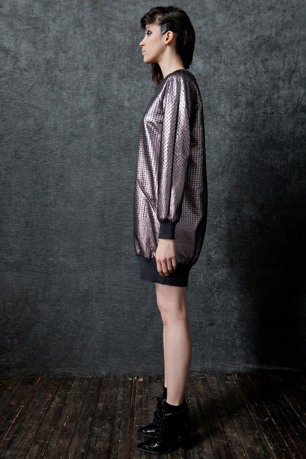 MYSTICAL METALLIC SWEATSHIRT DRESS