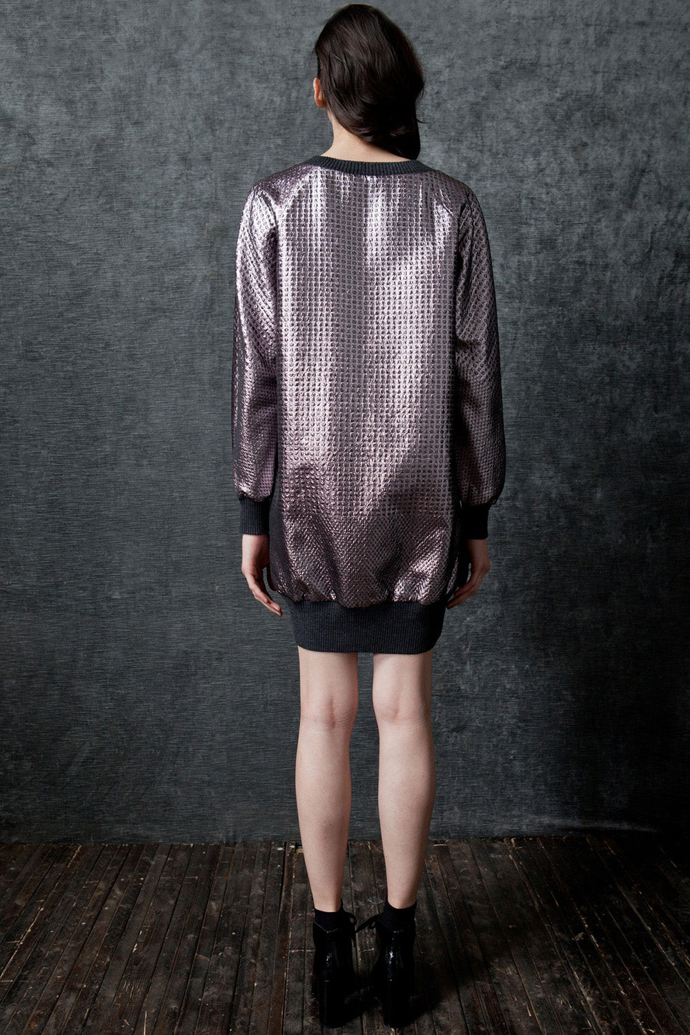 MYSTICAL METALLIC SWEATSHIRT DRESS