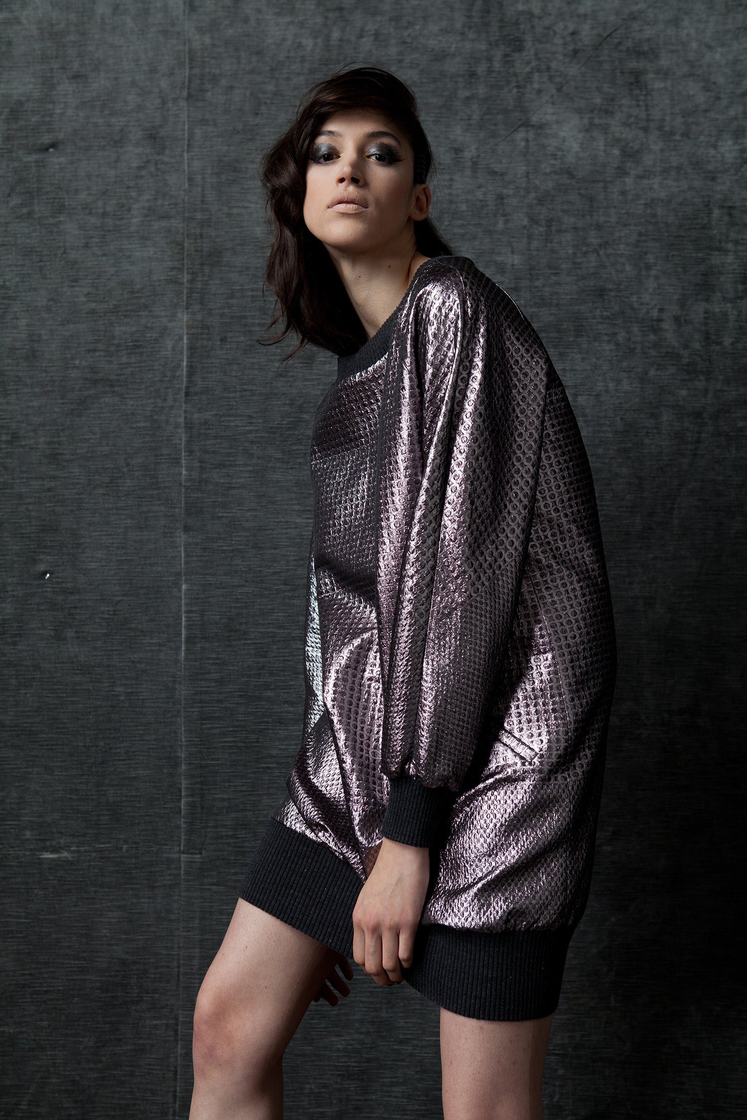 MYSTICAL METALLIC SWEATSHIRT DRESS