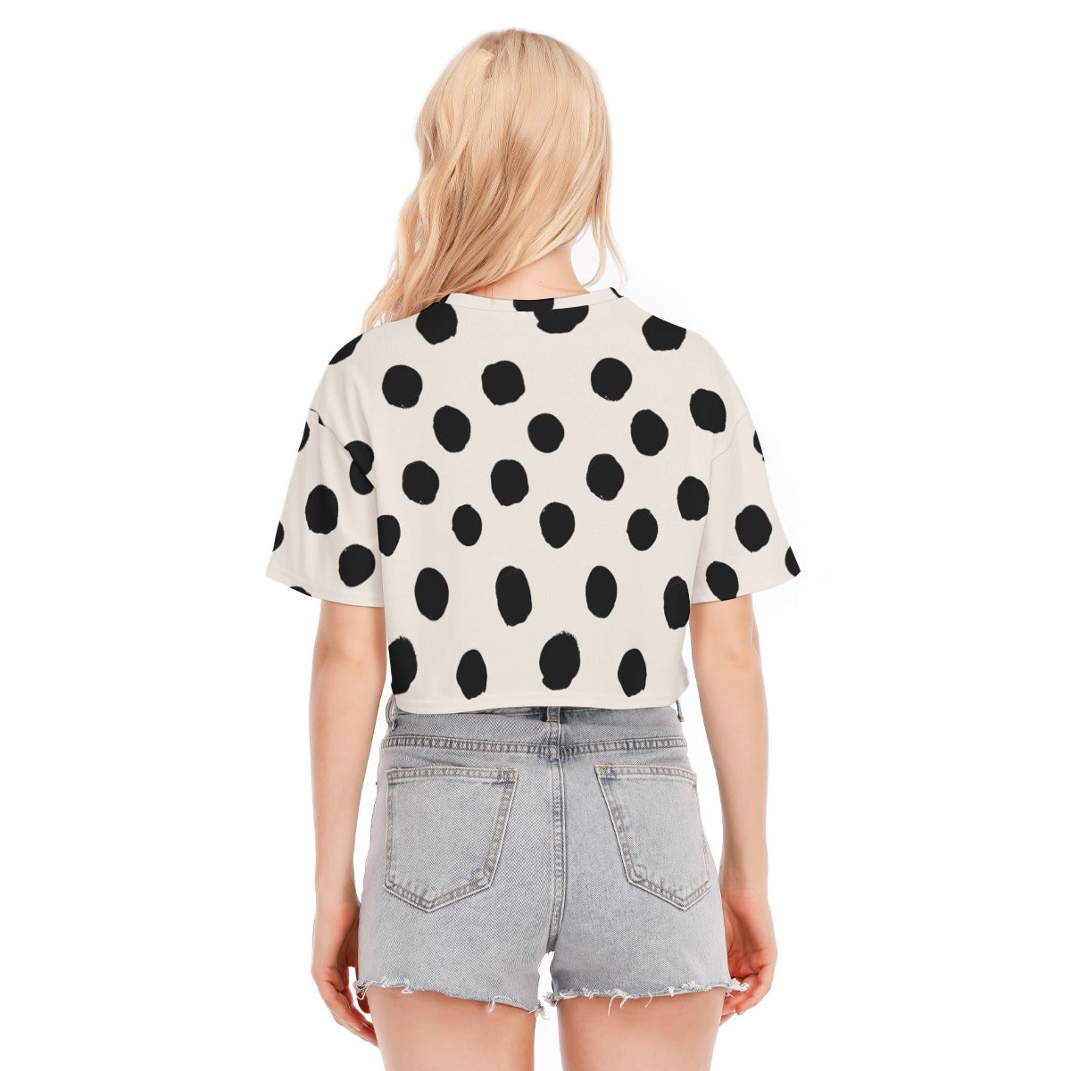 PAINTED POLKA DOT CROP TEE