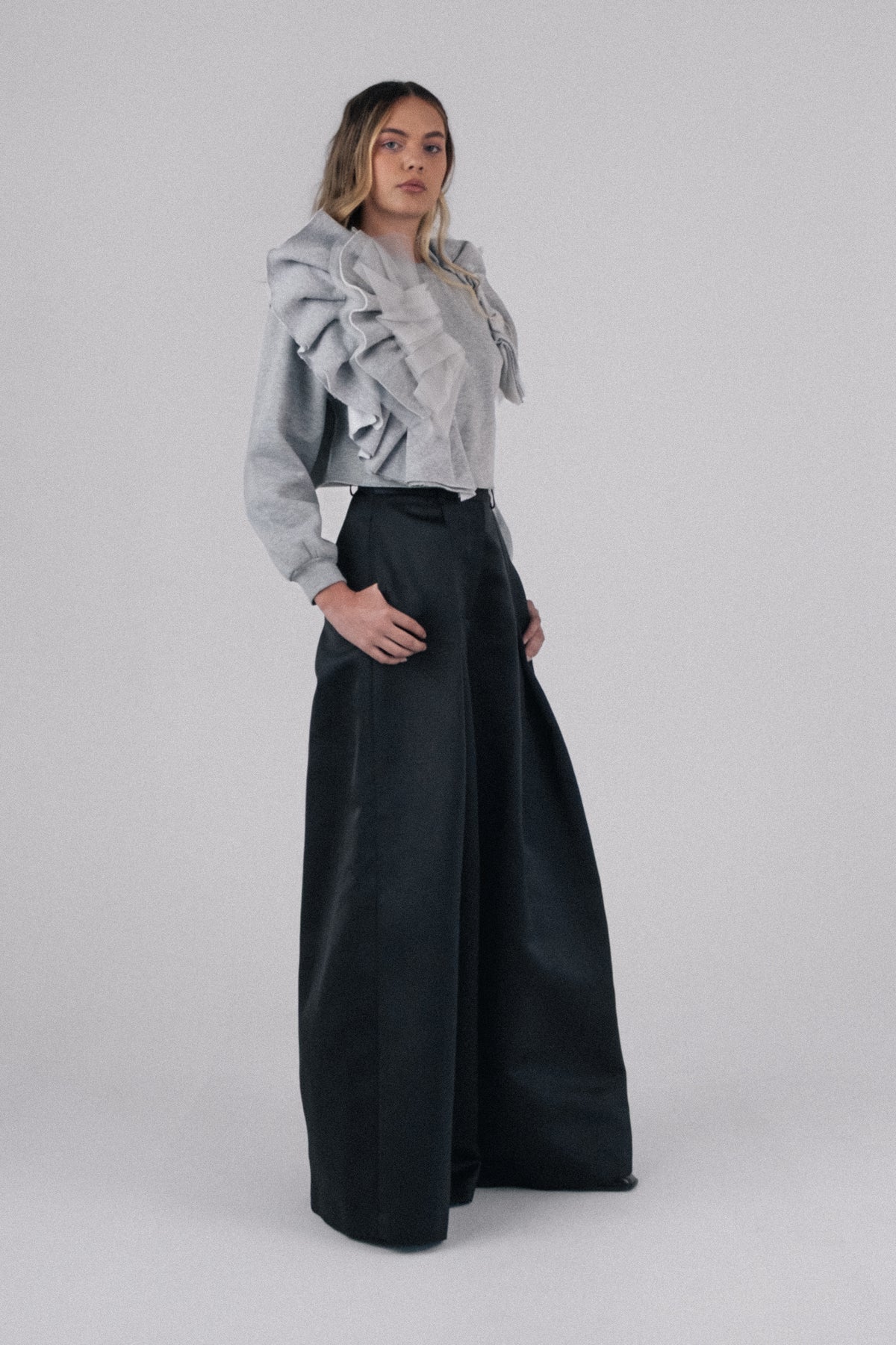 Laurent Tulle Sweatshirt