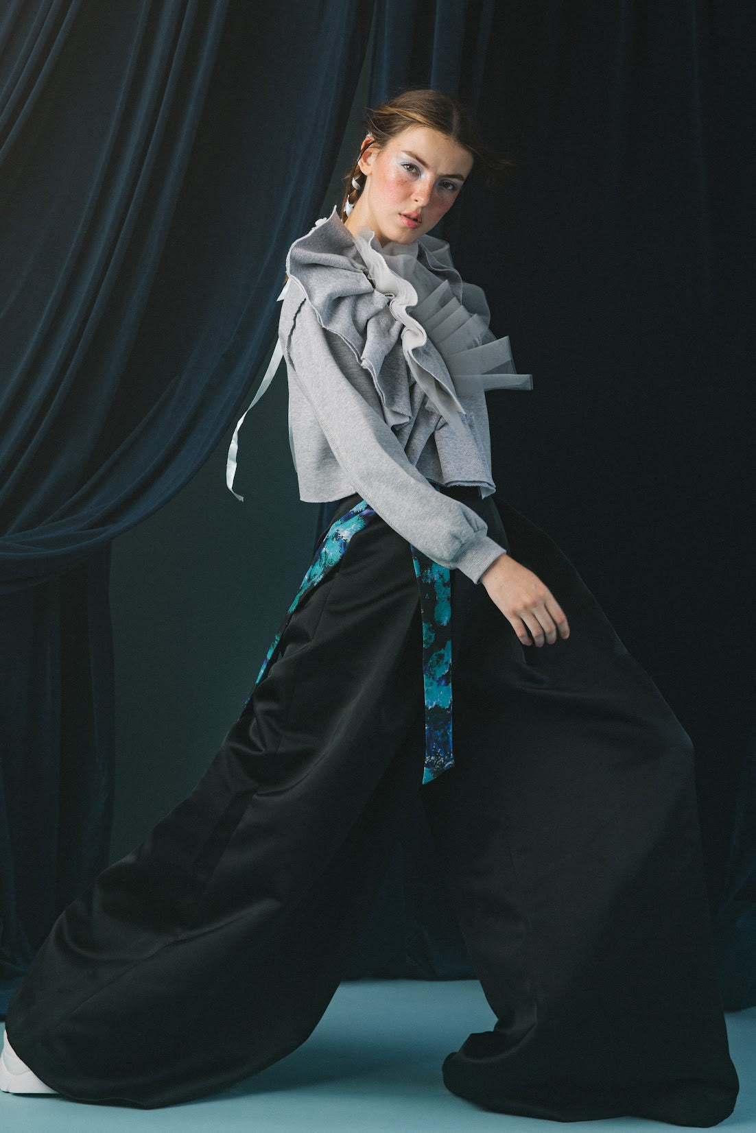 Eyre Satin Wide Legged Trouser