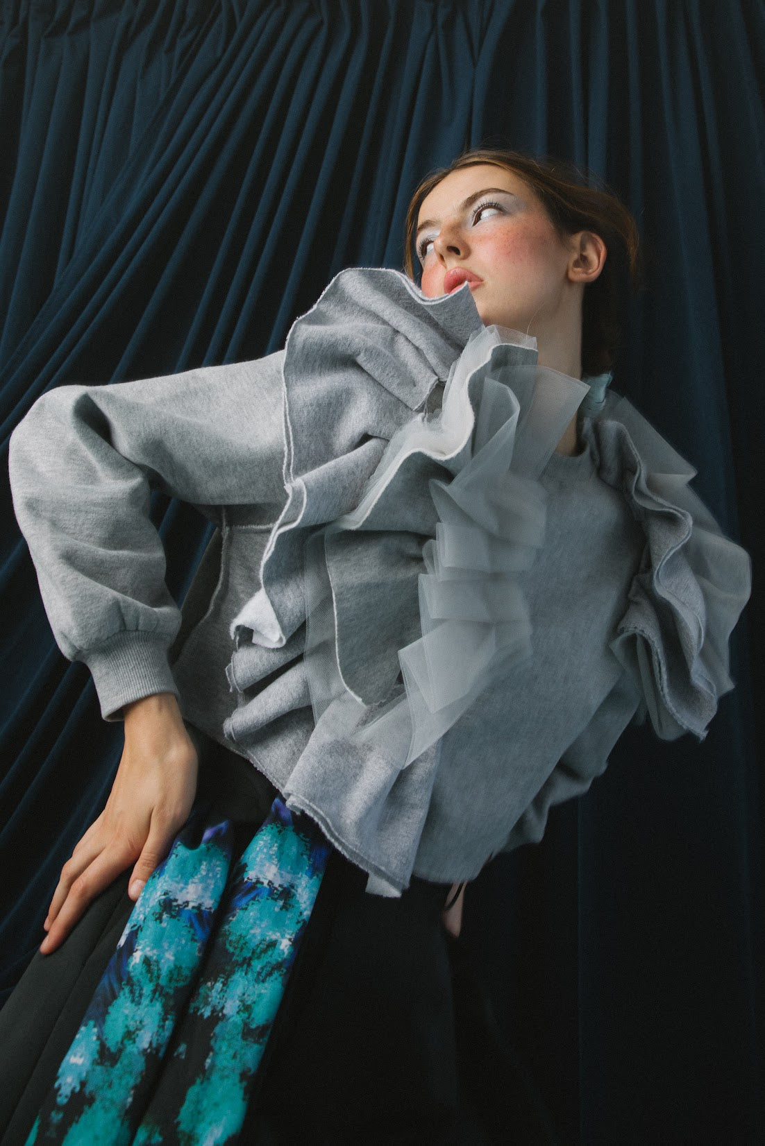 Laurent Tulle Sweatshirt