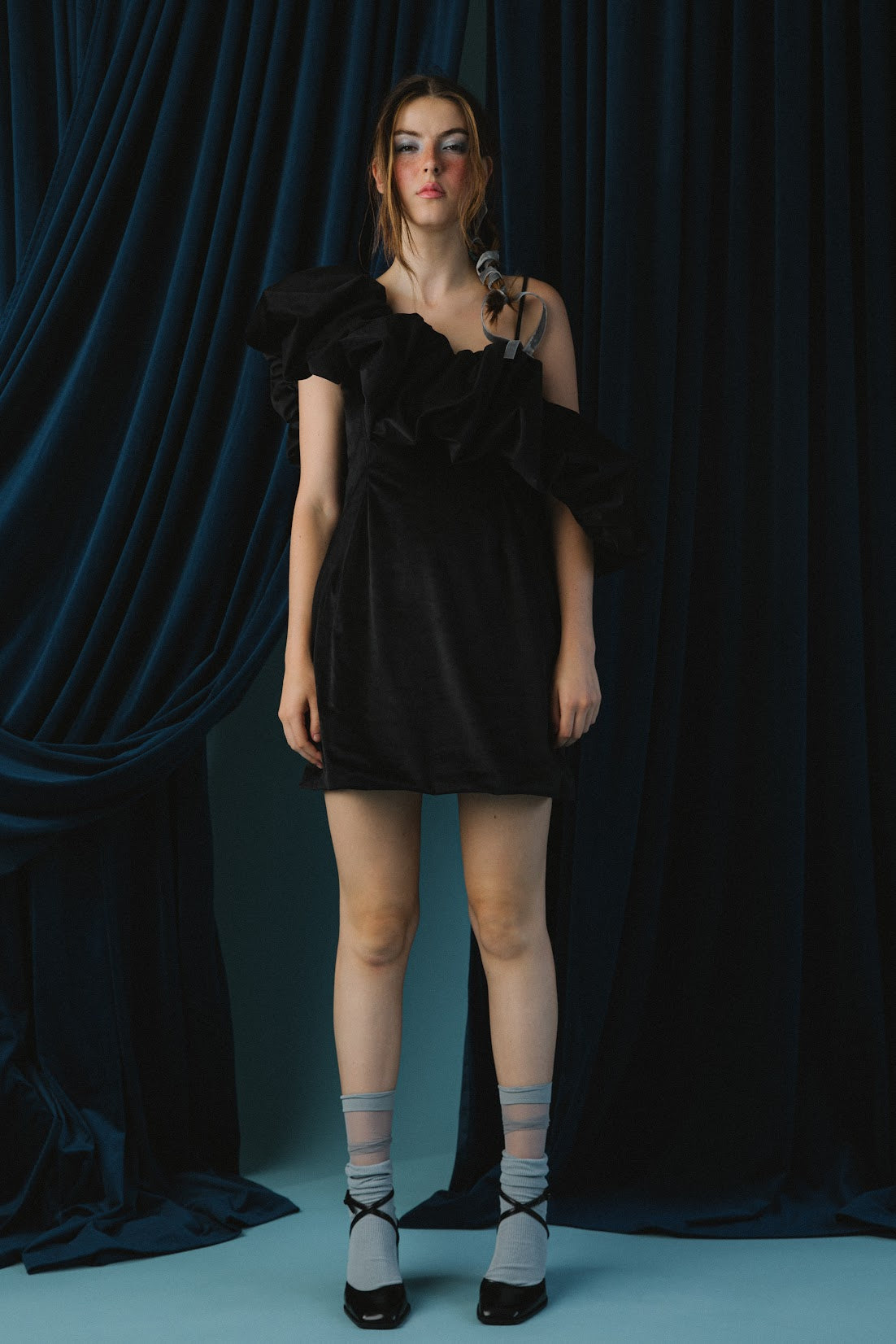 Lura Velvet Sash Dress