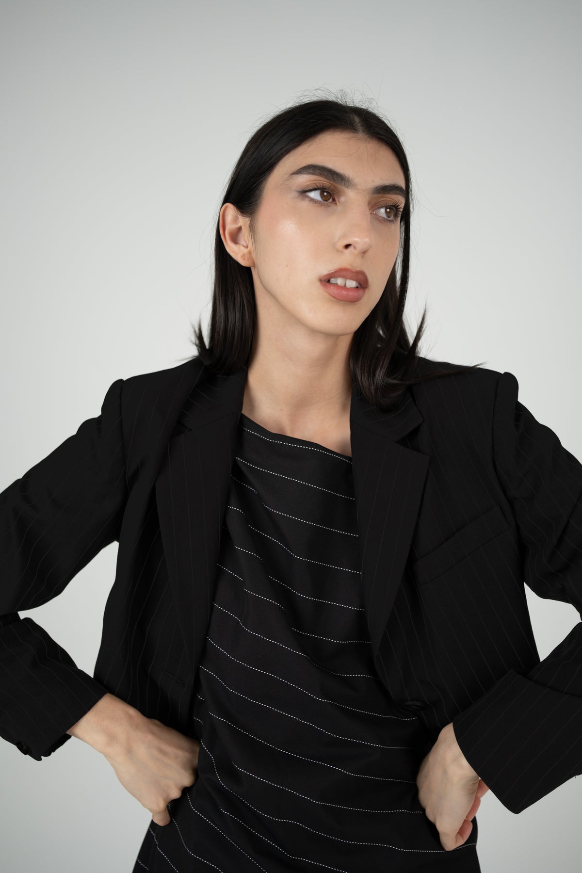 Amelia Cropped Bomber Blazer Jacket