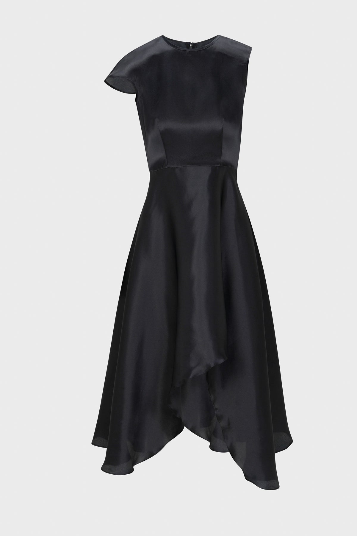 Noir Organza Midi Dress