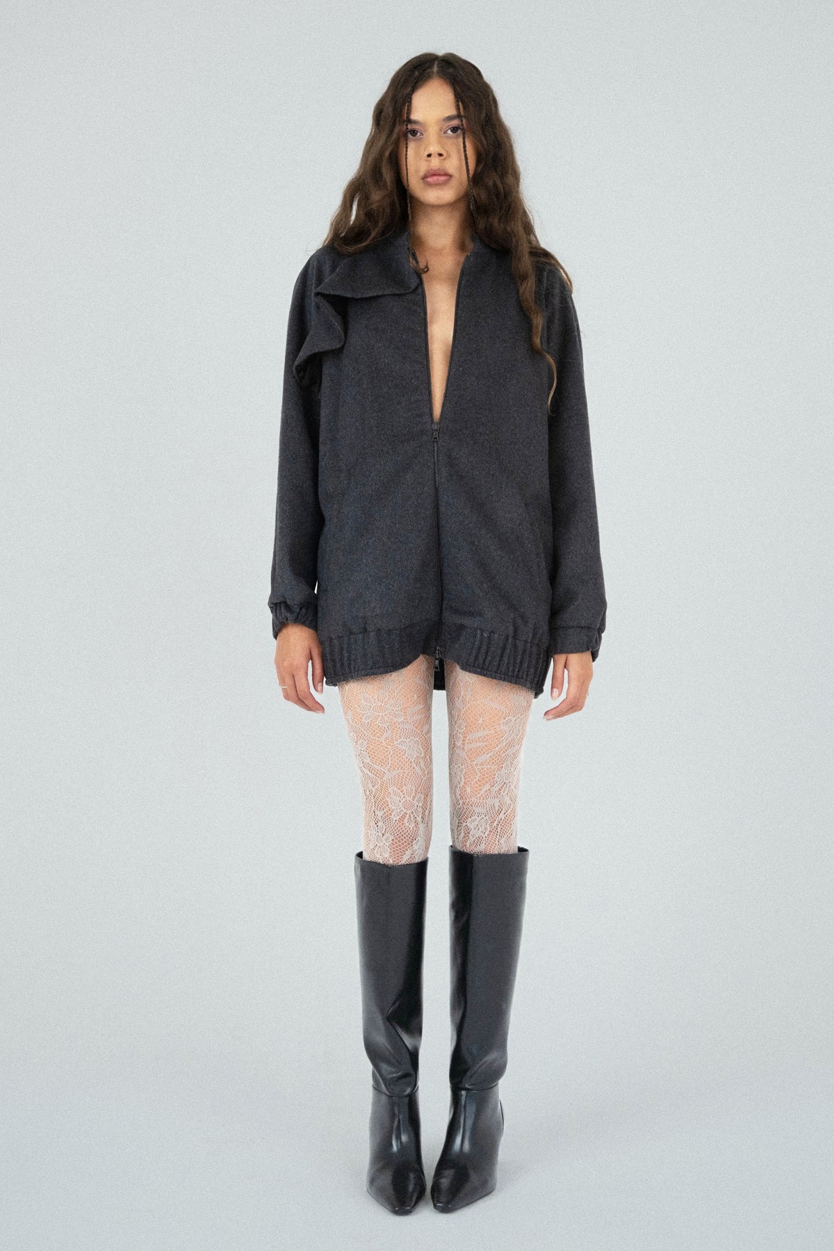 Alice Wool Bomber Mini Dress