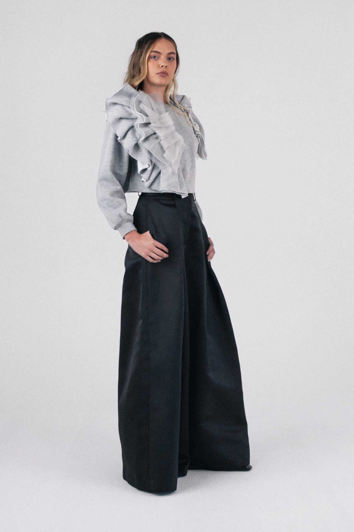 Eyre Satin Wide Legged Trouser