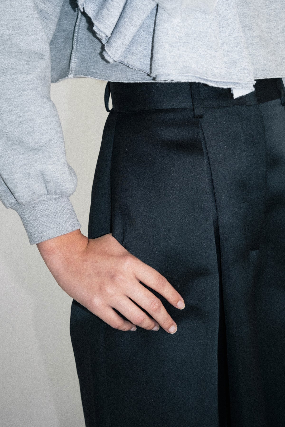 Eyre Satin Wide Legged Trouser