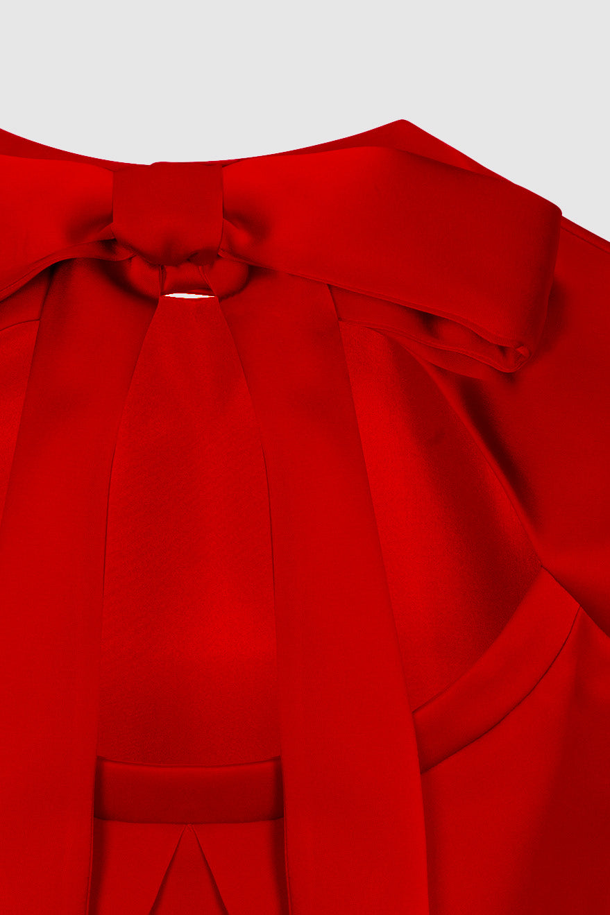Iris Satin Bow Top
