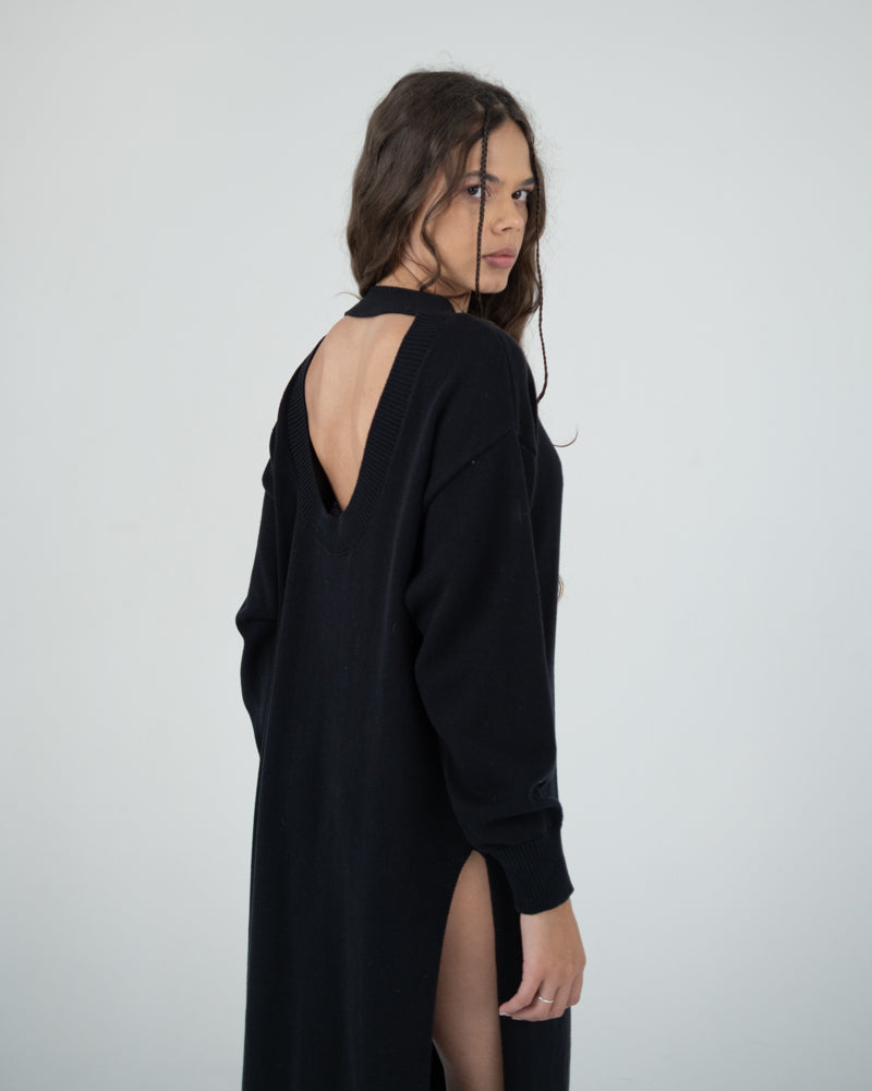 Long Cardigan in Black