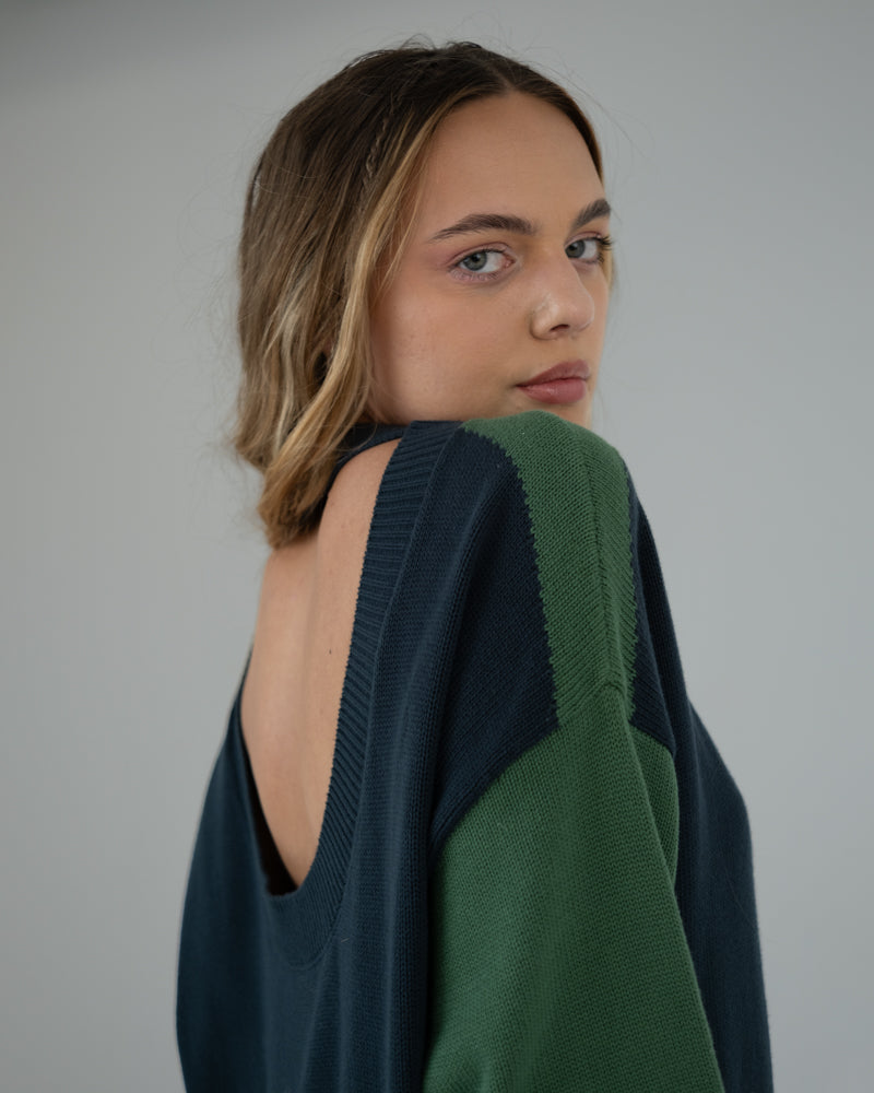 Long Cardigan in Blue