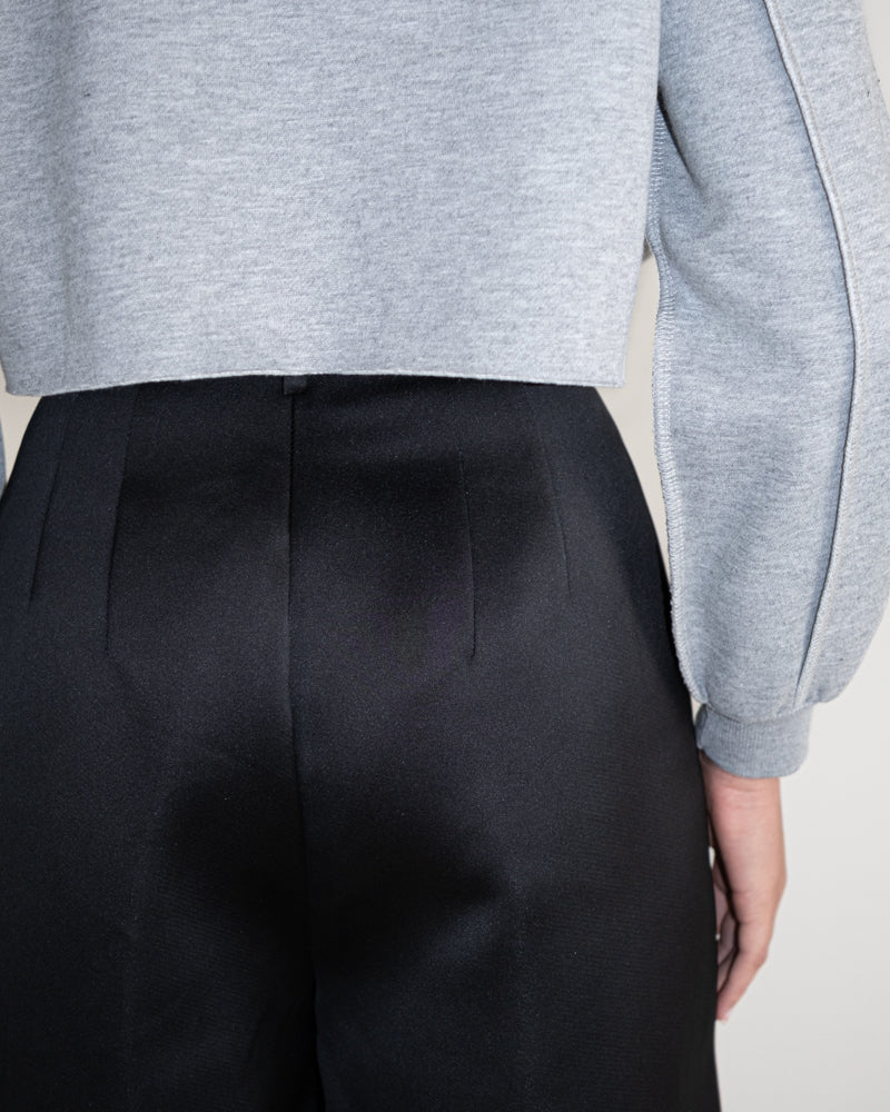 Wide Leg Trouser in Black