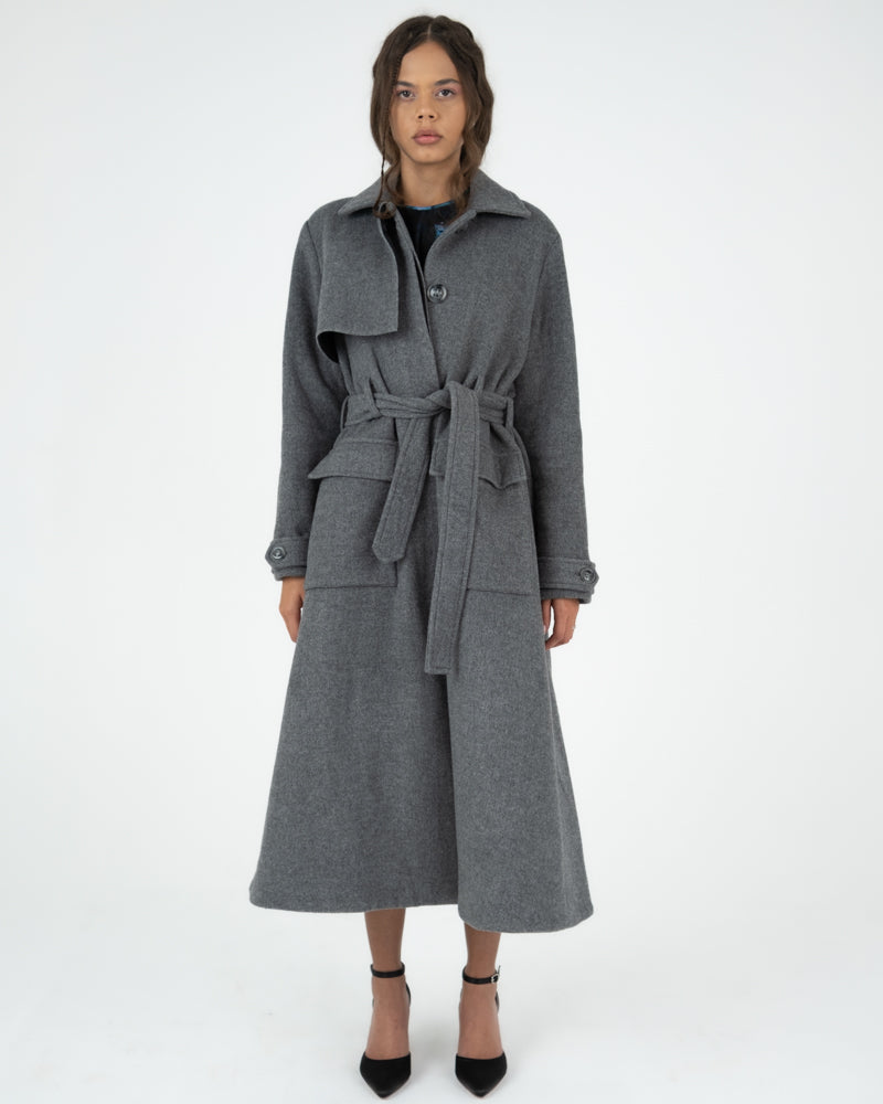 Forever Trench Coat in Grey