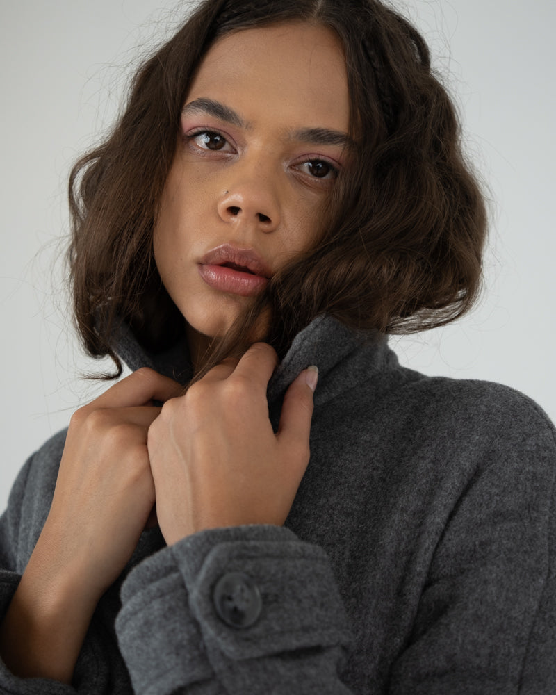 Forever Trench Coat in Grey