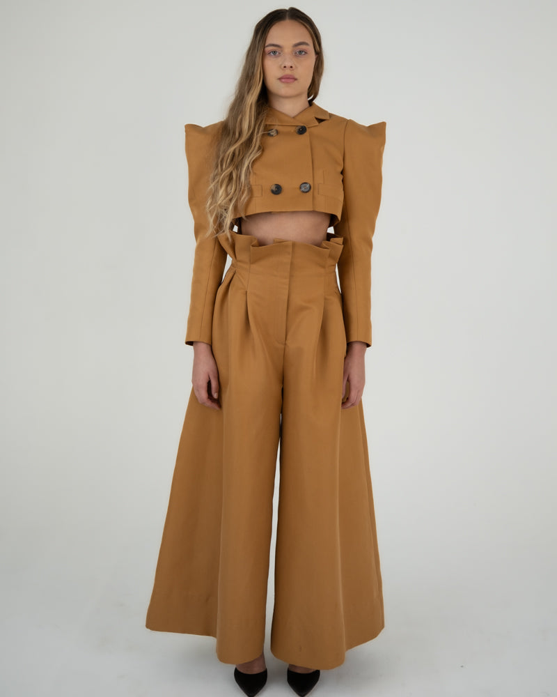 Double Breasted Jacked in Mustard