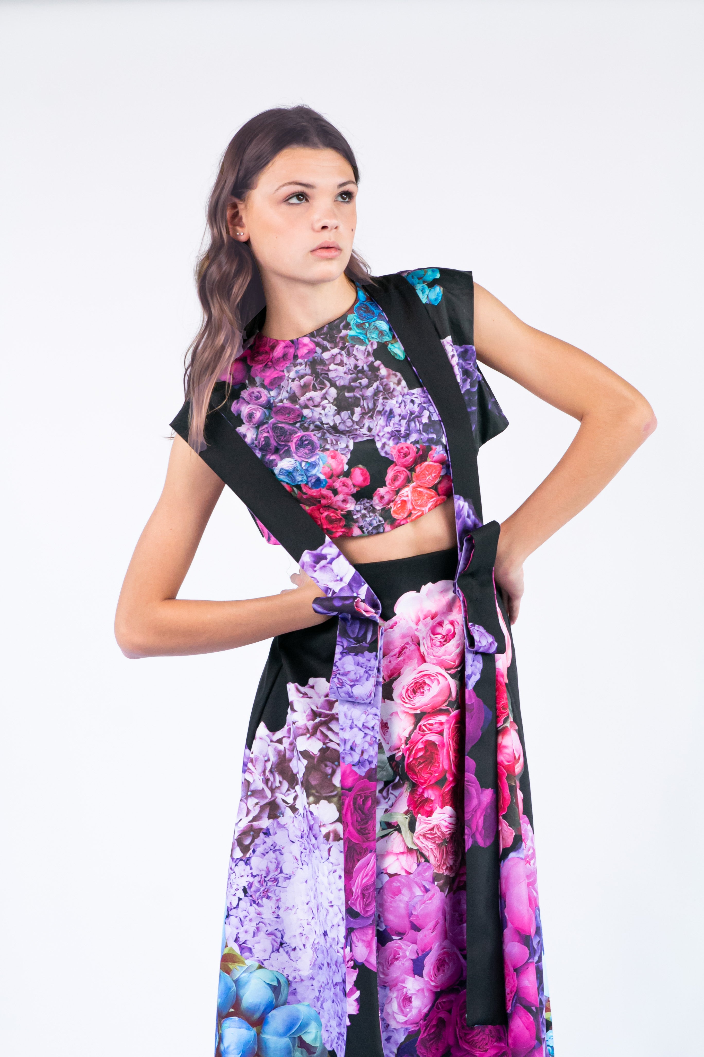 WILLOW FLORAL 2 PIECE GOWN